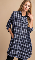 Plaid and Simple Button-Down Shirt