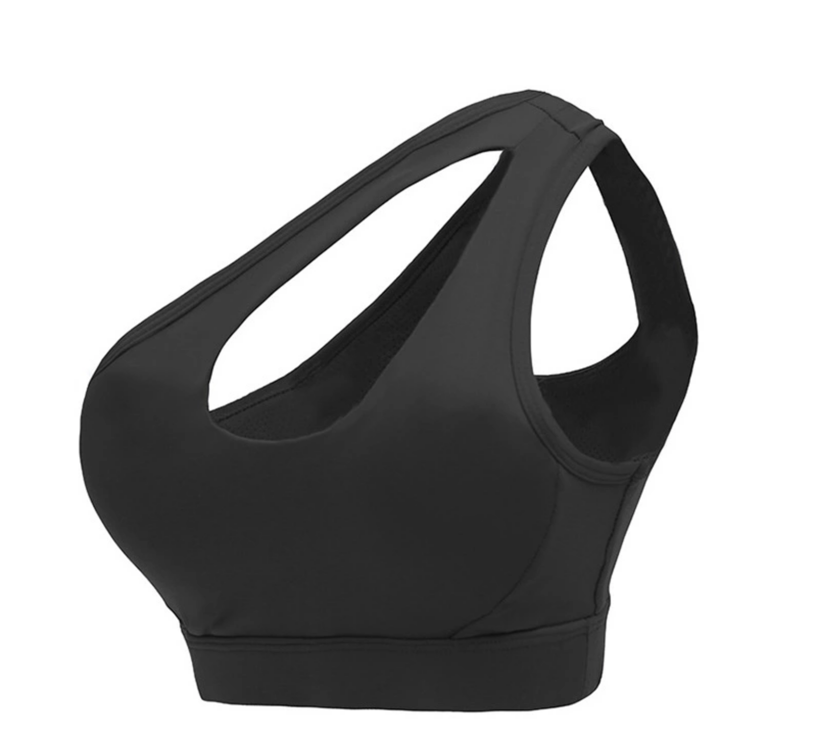 One Shoulder Hollow Out Sports Bra